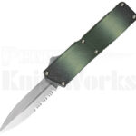 Lightning Camo D/A Dagger OTF Automatic Knife (3.25" Satin Serr)