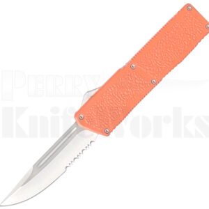 Lightning Elite Orange D/A OTF Automatic Knife (3.25" Satin Serr)