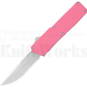 Lightning Pink D/A OTF Automatic Knife (3.25" Satin Serr)