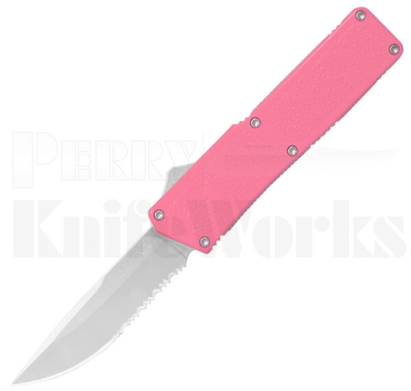 Lightning Pink D/A OTF Automatic Knife (3.25" Satin Serr)
