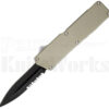 Lightning Tan D/A Dagger OTF Automatic Knife (3.25" Black Serr)